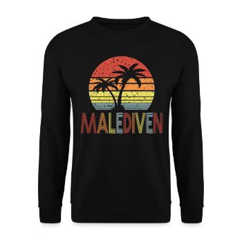 Malediven - Unisex Pullover - Schwarz - Vorne - Alina (178cm) & Michal (187cm)