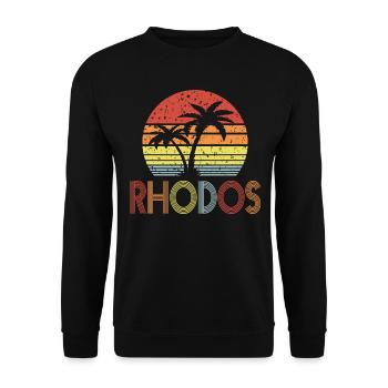 Rhodes - Unisex Sweatshirt - black - Front - Alina (178cm) & Michal (187cm)