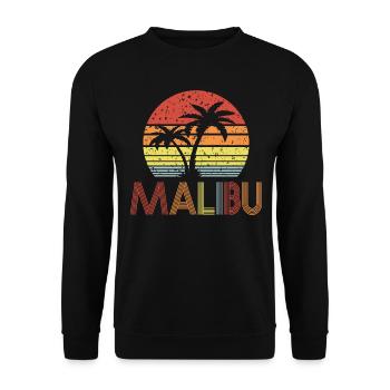 Malibu - Unisex Sweatshirt - black - Front - Alina (178cm) & Michal (187cm)