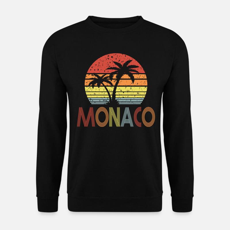 Monaco Retro sun 01 - Unisex Sweatshirt - black