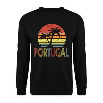 Portugal - Sweat-shirt Unisexe - noir - Devant - Alina (178cm) & Michal (187cm)