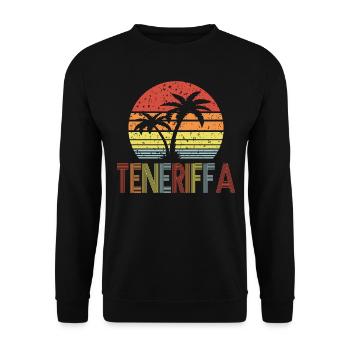 Teneriffa - Unisex Pullover - Schwarz - Vorne - Alina (178cm) & Michal (187cm)