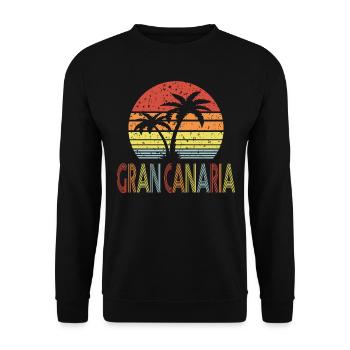 Gran Canaria - Unisex Sweatshirt - black - Front - Alina (178cm) & Michal (187cm)