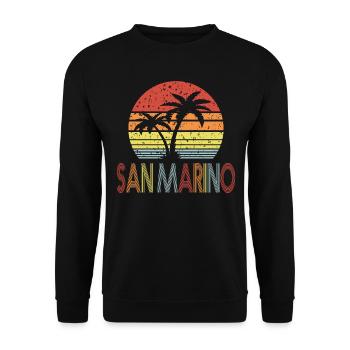 San Marino - Unisex Pullover - Schwarz - Vorne - Alina (178cm) & Michal (187cm)
