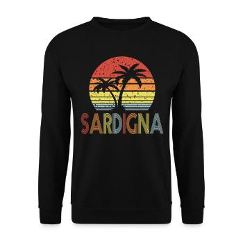 Sardigna - Unisex Sweatshirt - black - Front - Alina (178cm) & Michal (187cm)