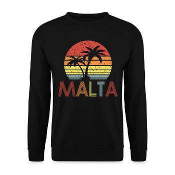 Malta - Unisex Pullover - Schwarz - Vorne - Alina (178cm) & Michal (187cm)
