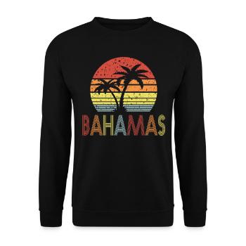 Bahamas - Unisex Pullover - Schwarz - Vorne - Alina (178cm) & Michal (187cm)