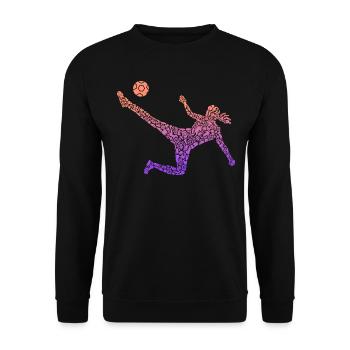 Joueuse de football Filles Joueuse de soccer - Sweat-shirt Unisexe - noir - Devant - Alina (178cm) & Michal (187cm)