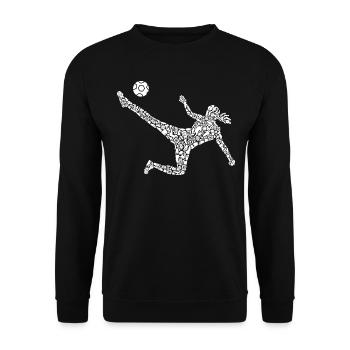 Joueuse de football Filles Joueuse de soccer - Sweat-shirt Unisexe - noir - Devant - Alina (178cm) & Michal (187cm)