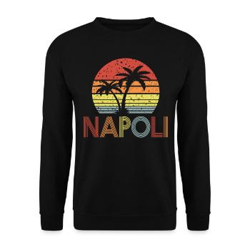 Napoli - Unisex Sweatshirt - black - Front - Alina (178cm) & Michal (187cm)
