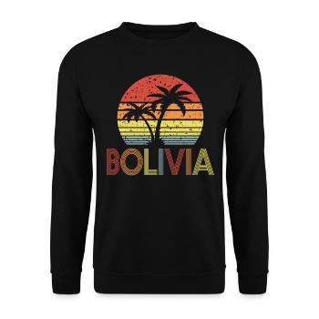 Bolivia - Unisex Sweatshirt - black - Front - Alina (178cm) & Michal (187cm)