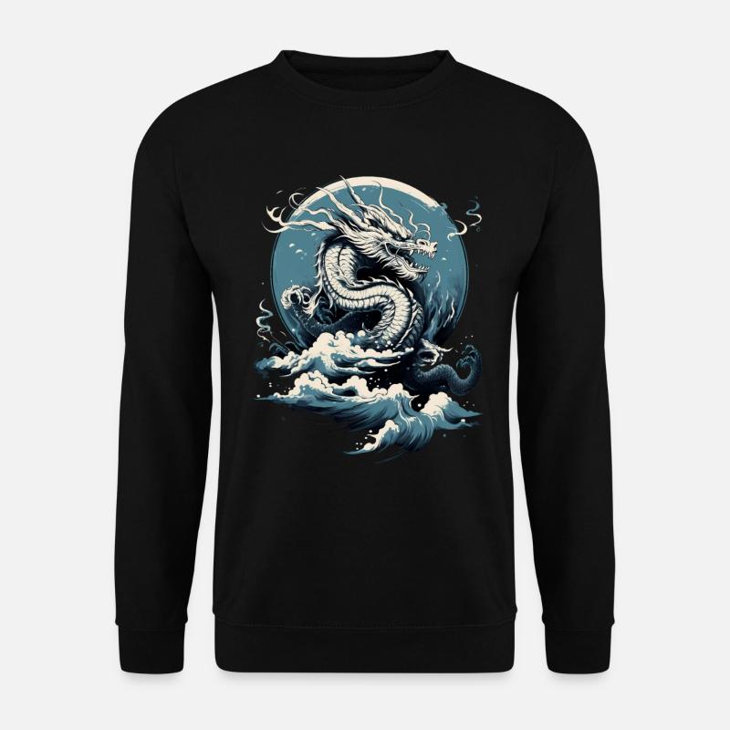 Himmelsdrache im Aufwind - Unisex Pullover - Schwarz
