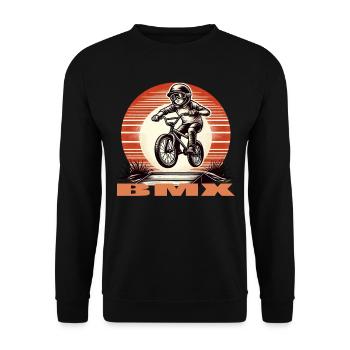 Vélo BMX - Sweat-shirt Unisexe - noir - Devant - Alina (178cm) & Michal (187cm)