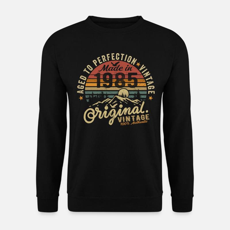 1985 Jahrgang Geburtstag Geburtsjahr 1985 Geschenk - Unisex Pullover - Schwarz