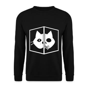 Le chat de Schrödinger - Sweat-shirt Unisexe - noir - Devant - Alina (178cm) & Michal (187cm)
