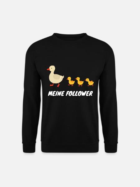 Meine Follower Lustige Enten - Unisex Pullover - Schwarz