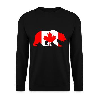 Canada drapeau Canada cadeau de l’ours patriote - Sweat-shirt Unisexe - noir - Devant - Alina (178cm) & Michal (187cm)
