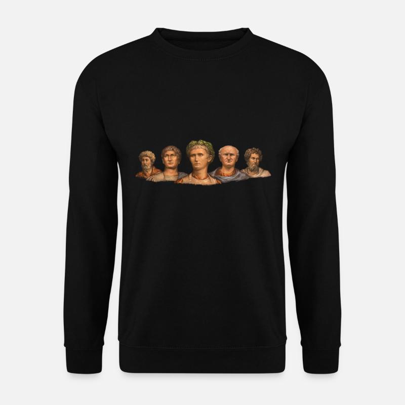 Büsten römischer Kaiser - Unisex Pullover - Schwarz