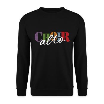 Choir -Alto singer - Unisex Sweatshirt - black - Front - Alina (178cm) & Michal (187cm)