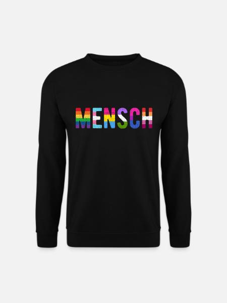 Mensch LGBT LGBTQ Flagge Regenbogen Gay Pride - Unisex Pullover - Schwarz
