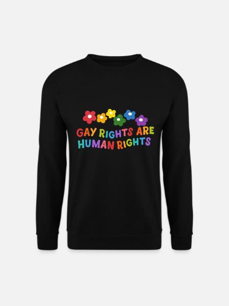 Gay Rights Are Human Rights - Unisex Pullover - Schwarz