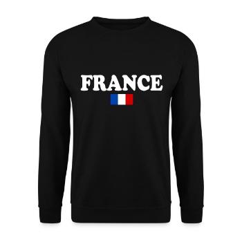 FRANCE FRENCH FLAG - Unisex Sweatshirt - black - Front - Alina (178cm) & Michal (187cm)
