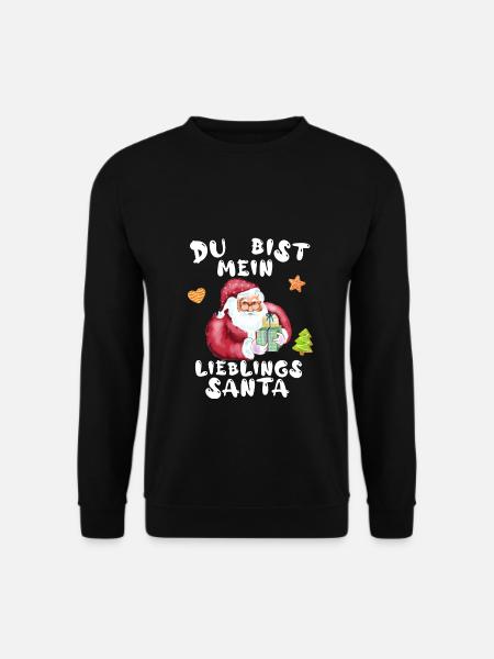 Du bist mein Lieblings Santa - Unisex Pullover - Schwarz