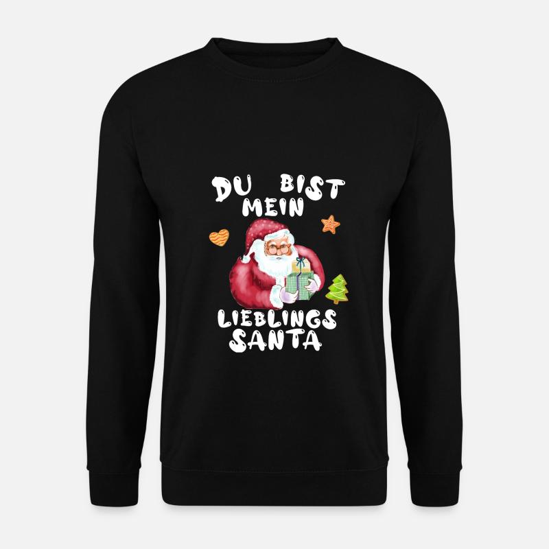 Du bist mein Lieblings Santa - Unisex Pullover - Schwarz