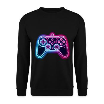 Gaming - Konsole - Controller bei Videospielen - Unisex Pullover - Schwarz - Vorne - Alina (178cm) & Michal (187cm)