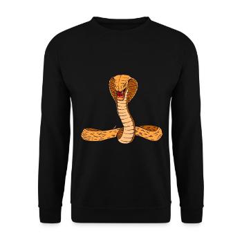 cobra - Sweat-shirt Unisexe - noir - Devant - Alina (178cm) & Michal (187cm)