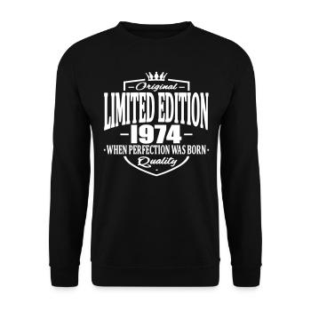 Limited edition 1974 - Unisex Sweatshirt - black - Front - Alina (178cm) & Michal (187cm)