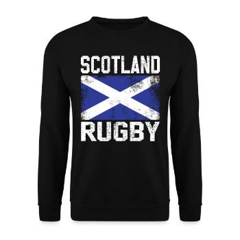 Maillot de rugby rétro en Ecosse - Sweat-shirt Unisexe - noir - Devant - Alina (178cm) & Michal (187cm)