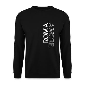 Roma amore souvenir Rome aime la typographie de l'Italie - Sweat-shirt Unisexe - noir - Devant - Alina (178cm) & Michal (187cm)