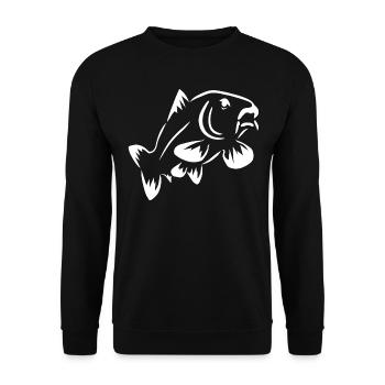 Carpes de poisson dessin - Sweat-shirt Unisexe - noir - Devant - Alina (178cm) & Michal (187cm)