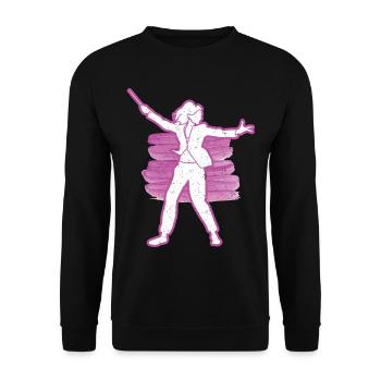 Girl Conductor Classical Music Orchestra Gift - Unisex Sweatshirt - black - Front - Alina (178cm) & Michal (187cm)