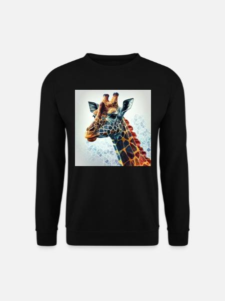 THE GIRAFFE HER AFRICAN MAJESTY - Unisex Sweatshirt - black