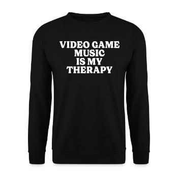 Geek Thérapie Musique De Jeux Vidéos - Sweat-shirt Unisexe - noir - Devant - Alina (178cm) & Michal (187cm)