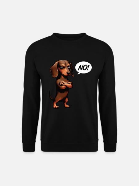 No Dackel Dackelbesitzer Dackelliebhaber Teckel - Unisex Pullover - Schwarz