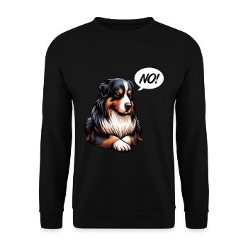 No Australian Shepherd Aussie Aussie Owner - Unisex Sweatshirt - black - Front - Alina (178cm) & Michal (187cm)