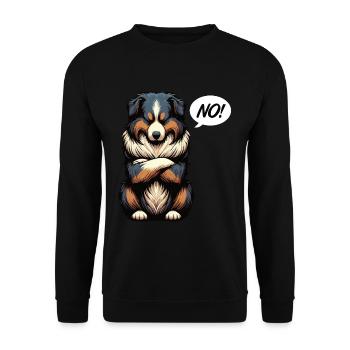 No Australian Shepherd Aussie Aussie Owner - Unisex Sweatshirt - black - Front - Alina (178cm) & Michal (187cm)