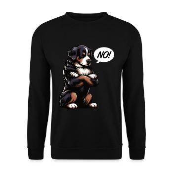 No Berner Sennenhund Sennenhunde Sennen Besitzer - Unisex Pullover - Schwarz - Vorne - Alina (178cm) & Michal (187cm)