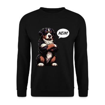 Nein Berner Sennenhund Sennenhunde Sennen Besitzer - Unisex Pullover - Schwarz - Vorne - Alina (178cm) & Michal (187cm)