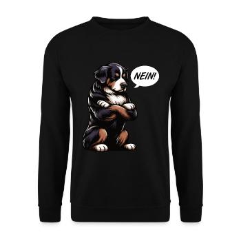 Nein Berner Sennenhund Sennenhunde Sennen Besitzer - Unisex Pullover - Schwarz - Vorne - Alina (178cm) & Michal (187cm)