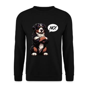 No Berner Sennenhund Sennenhunde Sennen Besitzer - Unisex Pullover - Schwarz - Vorne - Alina (178cm) & Michal (187cm)