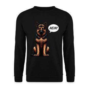 No German Shepherd Shepherd dogs - Unisex Sweatshirt - black - Front - Alina (178cm) & Michal (187cm)