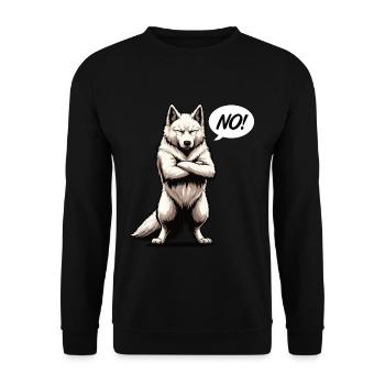 Pas de berger allemand blanc Berger allemand Bergers allemands - Sweat-shirt Unisexe - noir - Devant - Alina (178cm) & Michal (187cm)