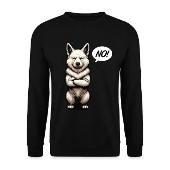 Pas de berger allemand blanc Berger allemand Bergers allemands - Sweat-shirt Unisexe - noir - Devant - Alina (178cm) & Michal (187cm)