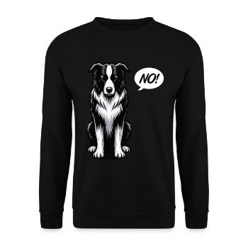 No Border Collie Herding Dog Border Collies Collie - Unisex Sweatshirt - black - Front - Alina (178cm) & Michal (187cm)
