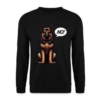 Pas de berger allemand Chiens de berger berger allemand - Sweat-shirt Unisexe - noir - Devant - Alina (178cm) & Michal (187cm)