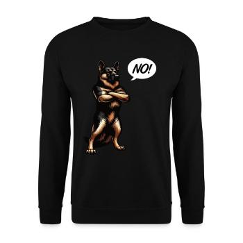 Pas de berger allemand Chiens de berger berger allemand - Sweat-shirt Unisexe - noir - Devant - Alina (178cm) & Michal (187cm)